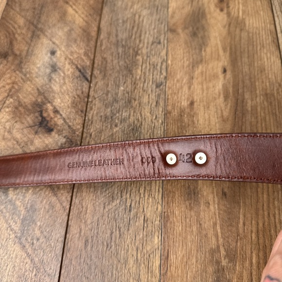 Vintage Florida Gators Leather Belt Men's Size 42 Brown Golf Silver Tone Buckle - Picture 2 of 9